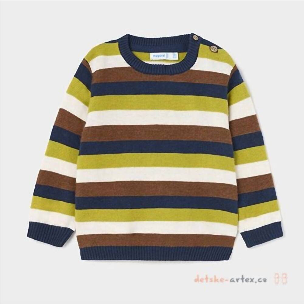NEW MAYORAL kids stripe knitted boy sweater in multi